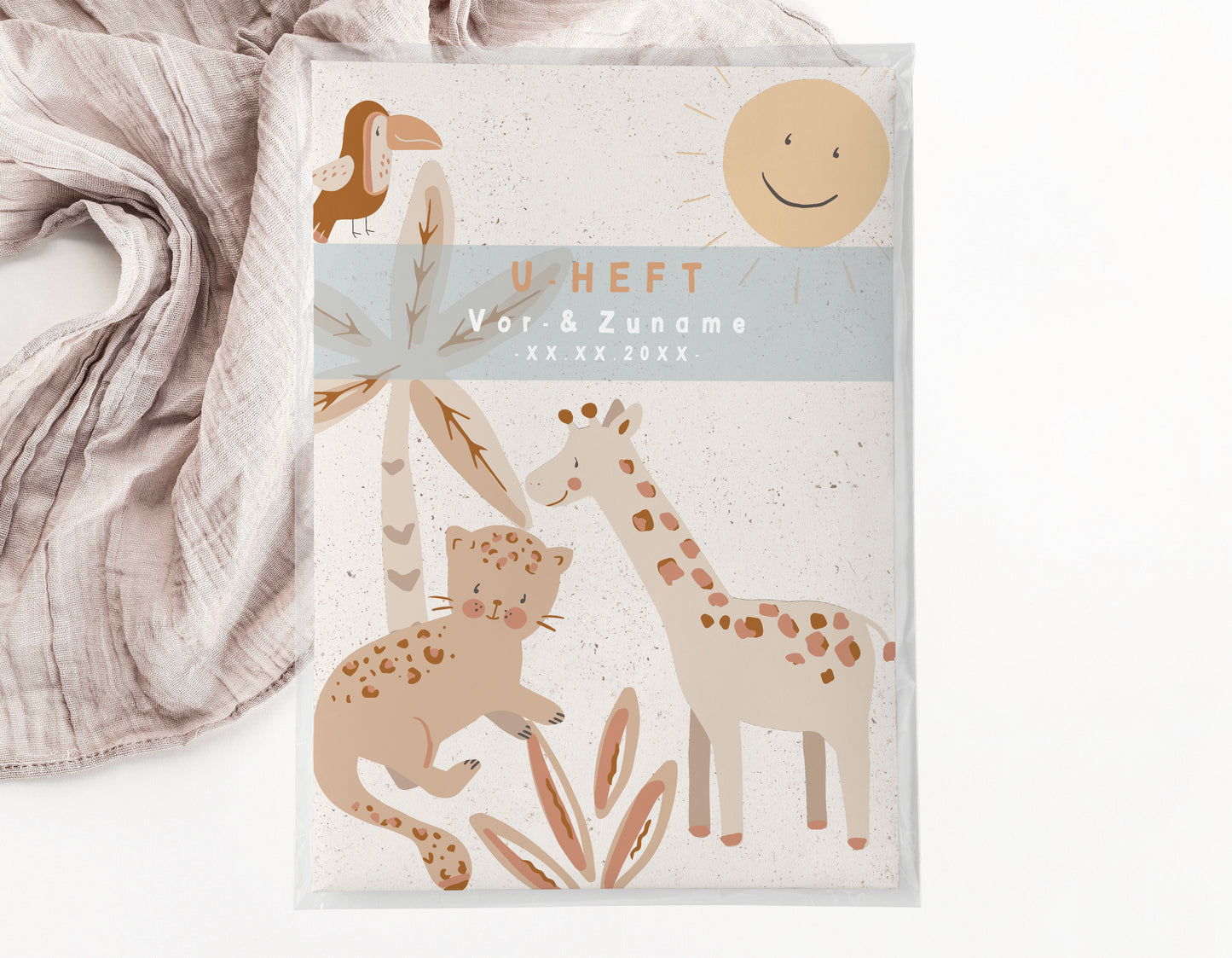 U-Heft & Impfpasshülle - Safari baby blau