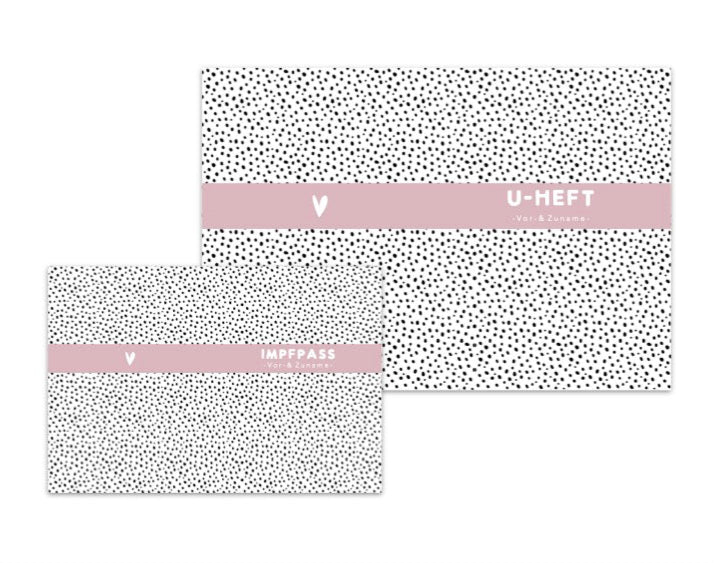 U-Heft & Impfpasshülle - Punkte rosa