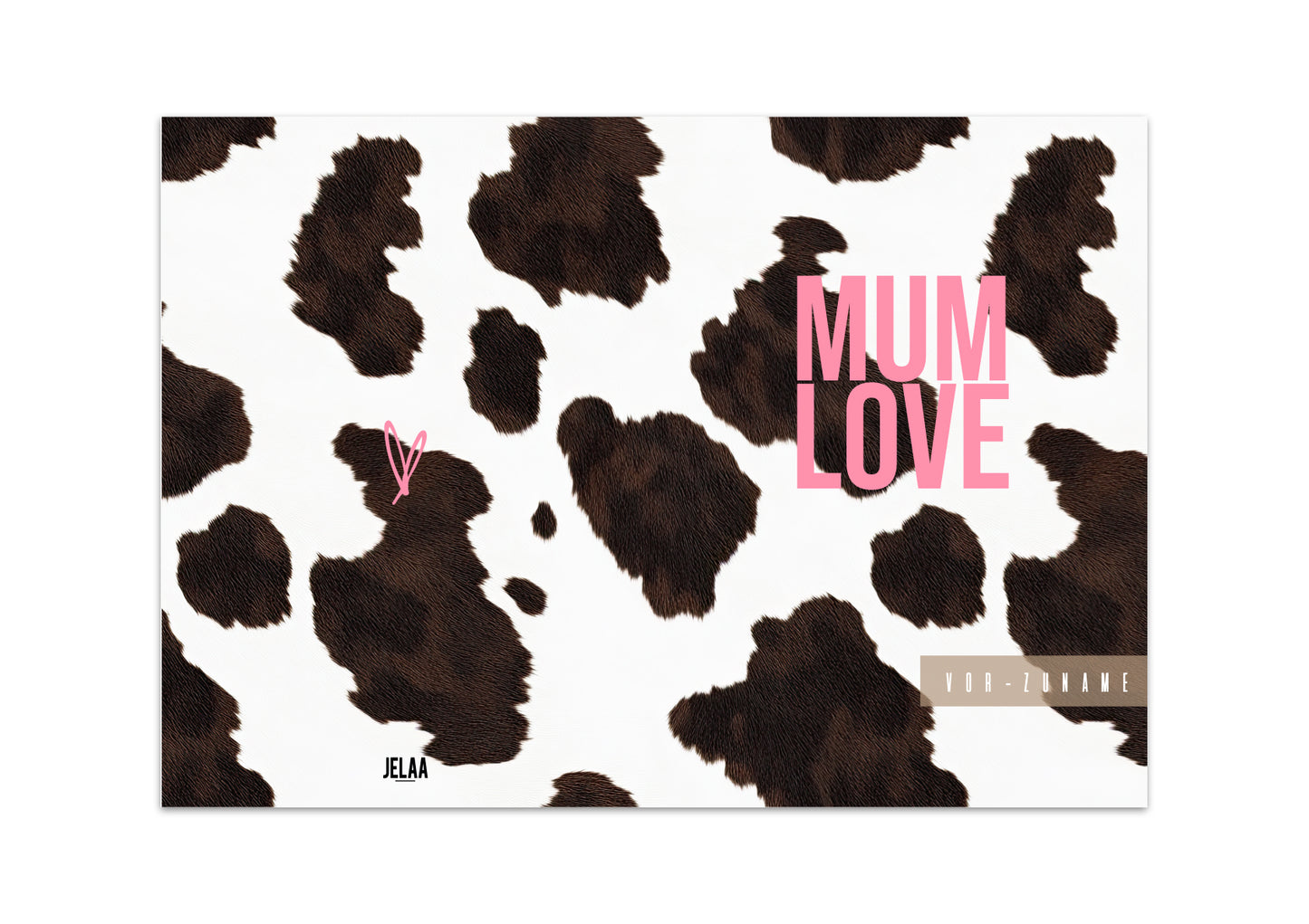 MUTTERPASSHÜLLE - Kuh Muster personalisiert