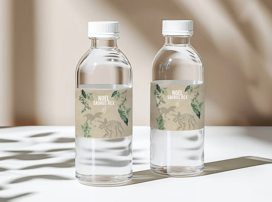 Flaschen Labels - Dinosaurier